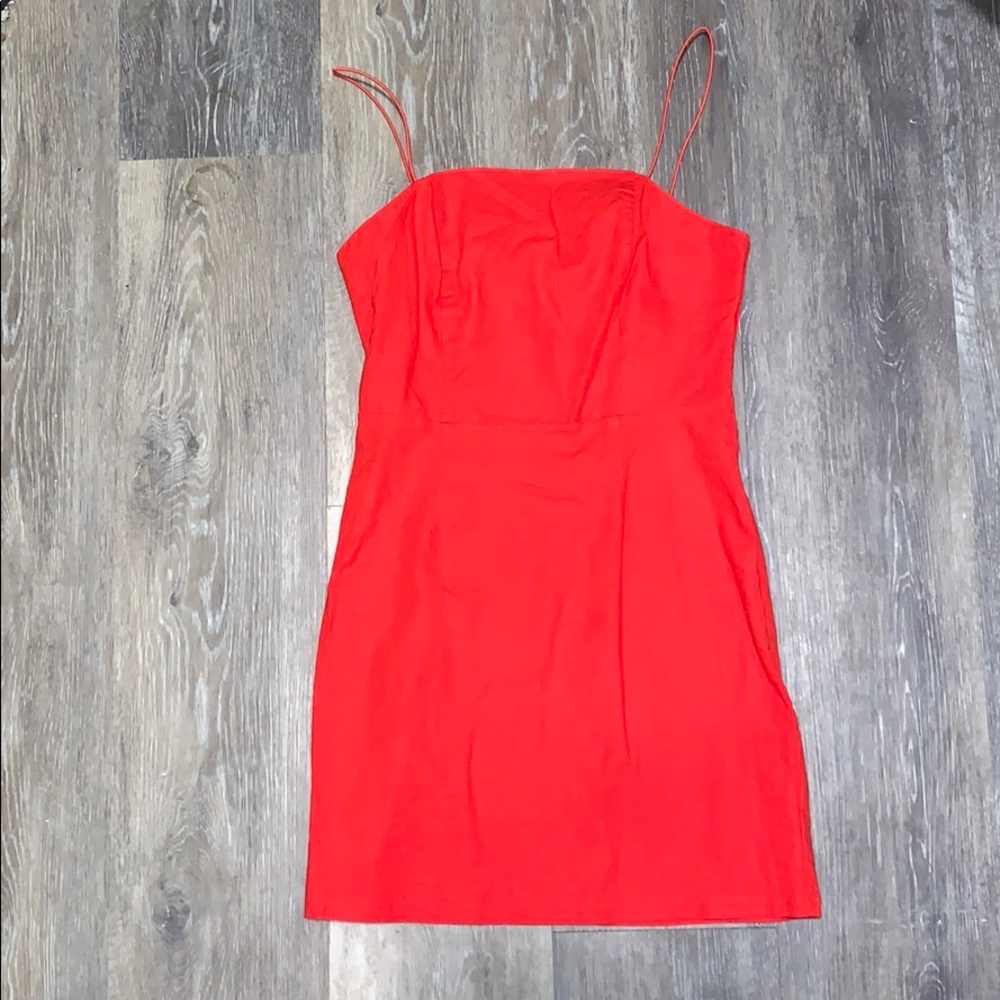 Urban Outfitters Red Mini Dress with Circle Zipper